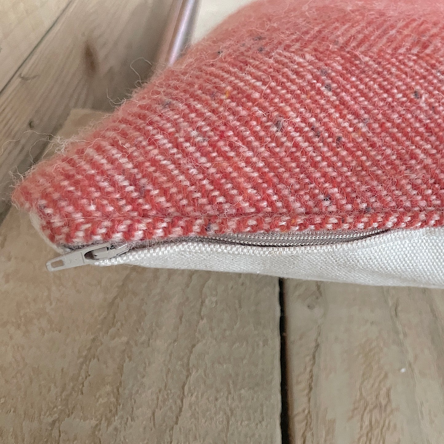 Pure Wool Bolster | Cardinal Red w/Fringe