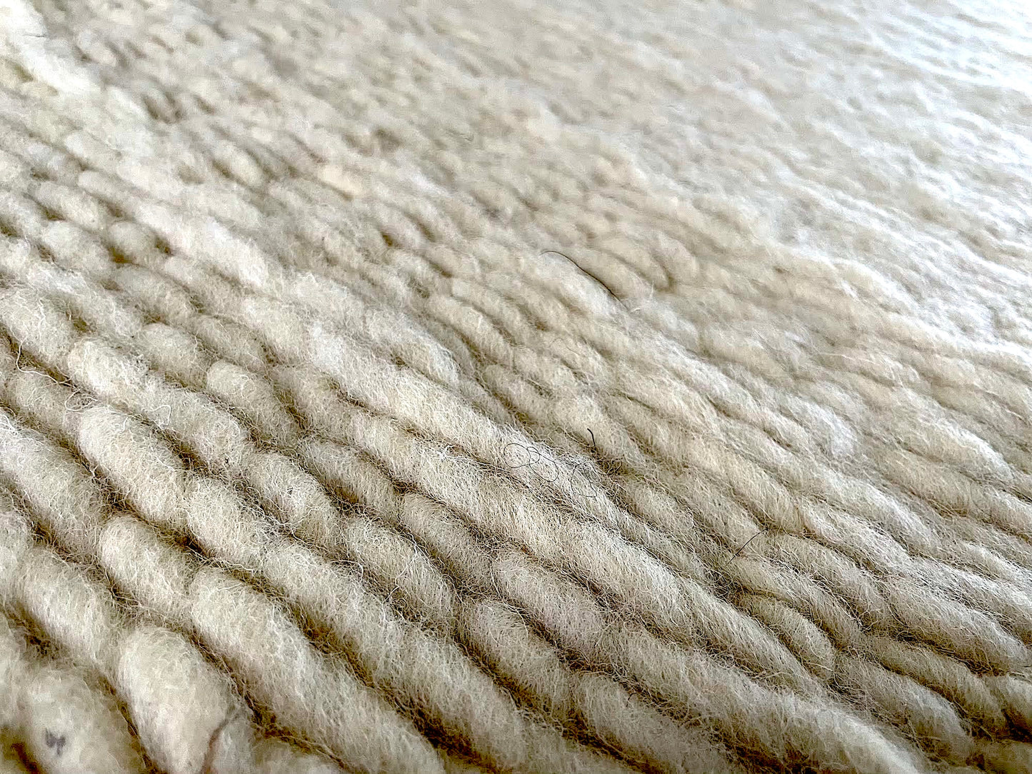 Pure White Wool Rug (Amelia) | Hand Woven in the UK