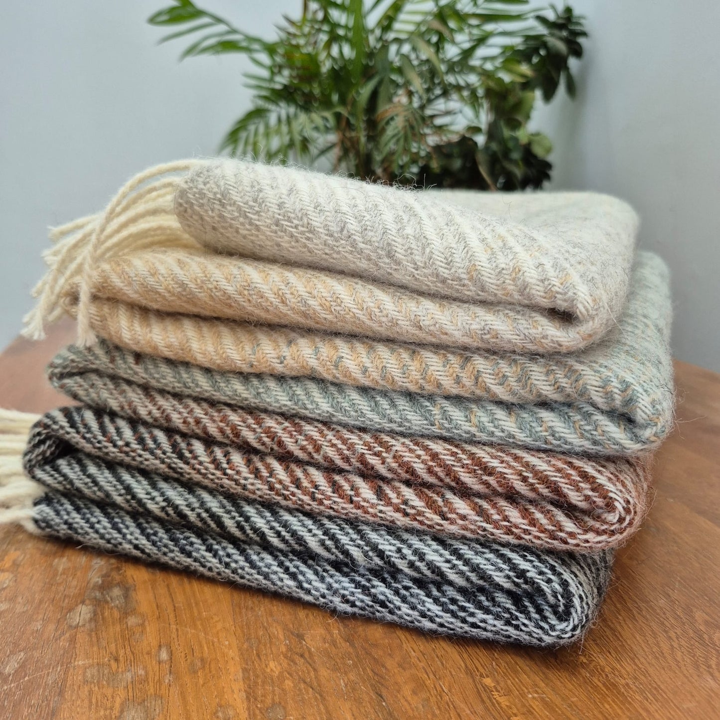 Pure British Wool Blanket Throw | Dartmoor Winter Ombre