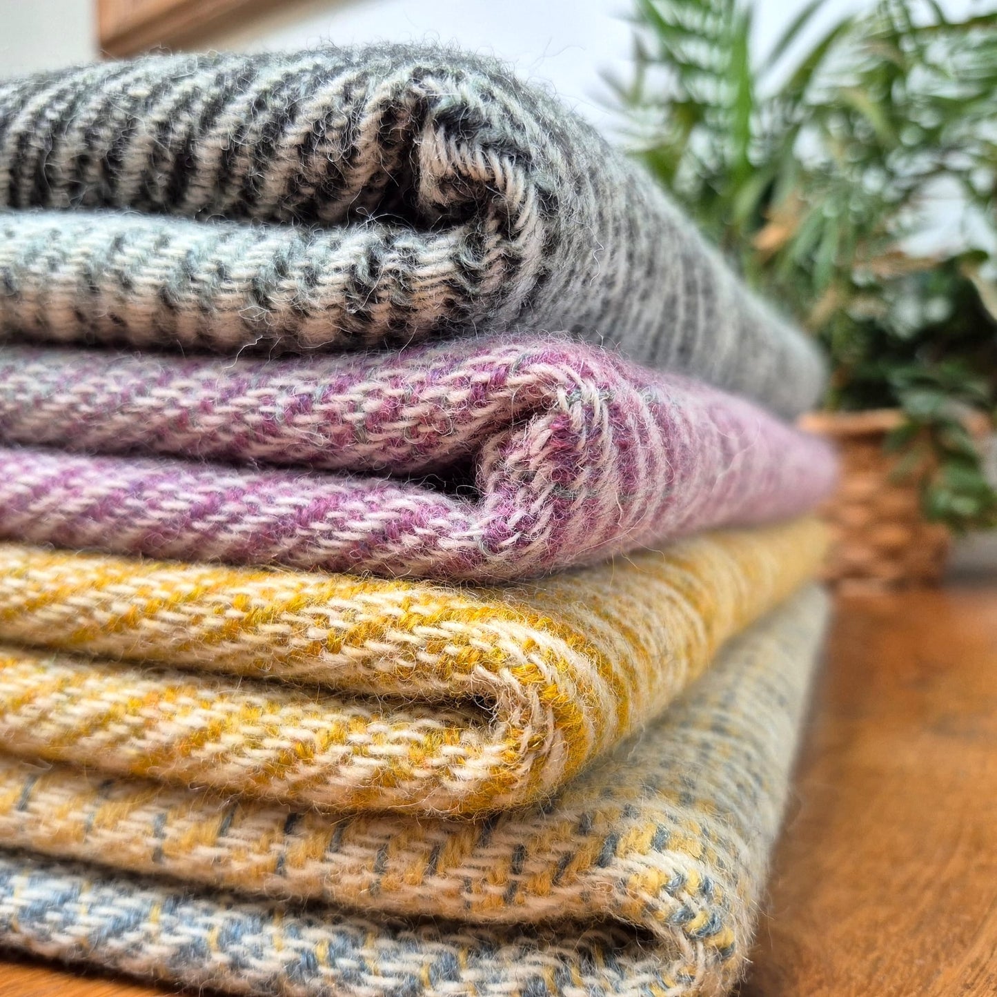 Pure British Wool Blanket Throw | Dartmoor Spring Ombre