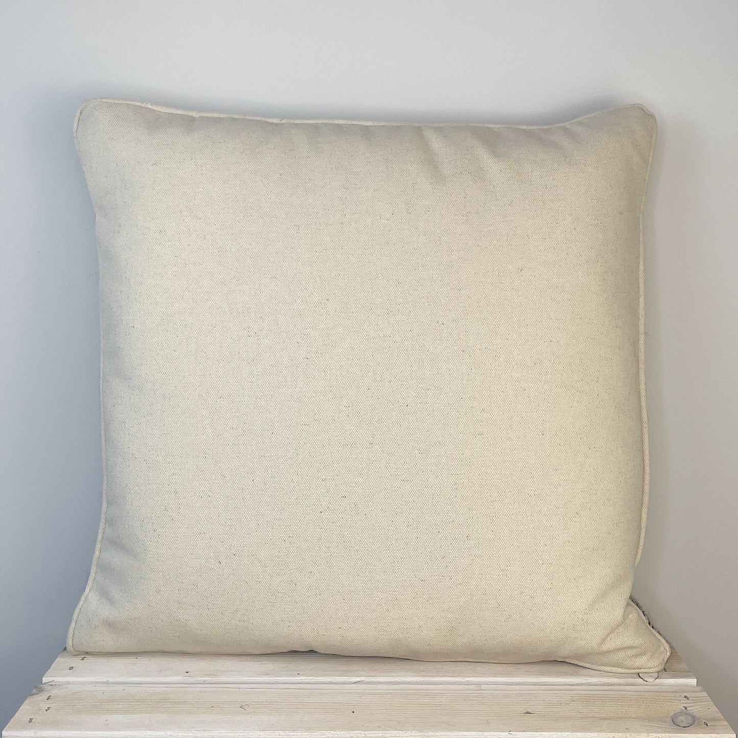 Pure Wool Cushion | Grey Geometric w/Piped Edging