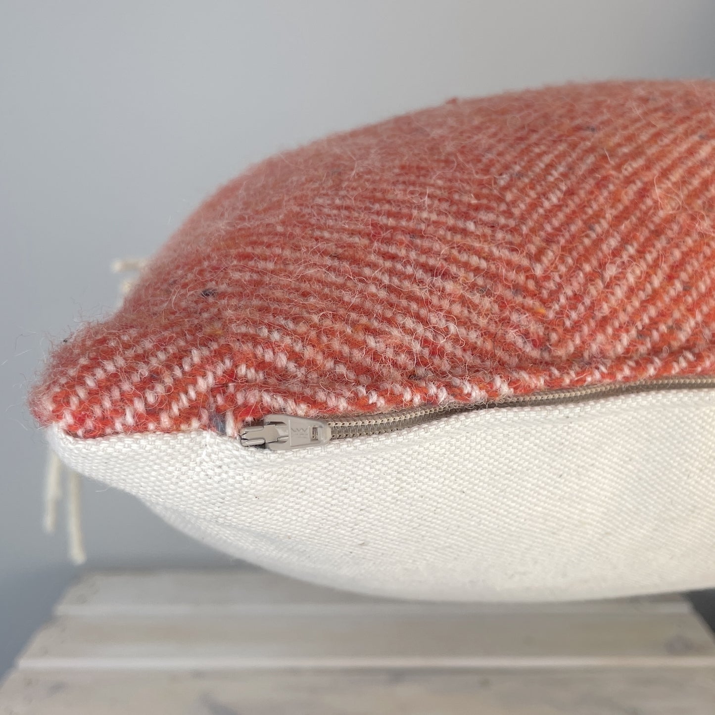 Pure Wool Cushion | Cardinal Red w/Fringe