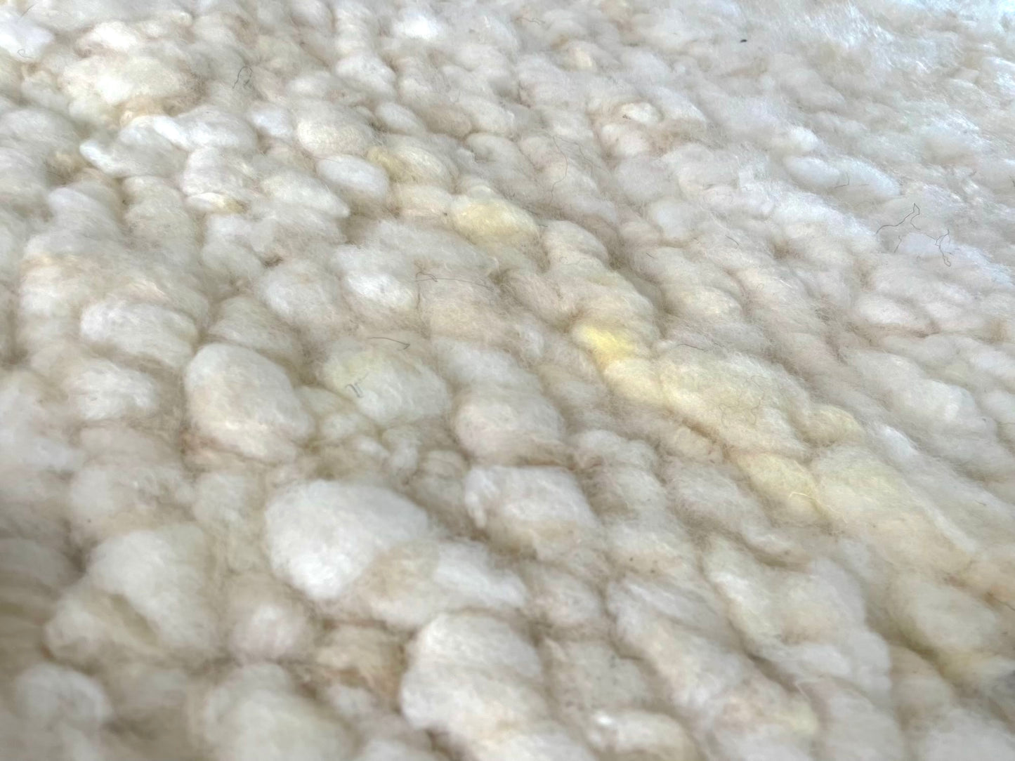 White Pure Wool Rug (Daisy) | Hand Woven on a Peg Loom in the UK