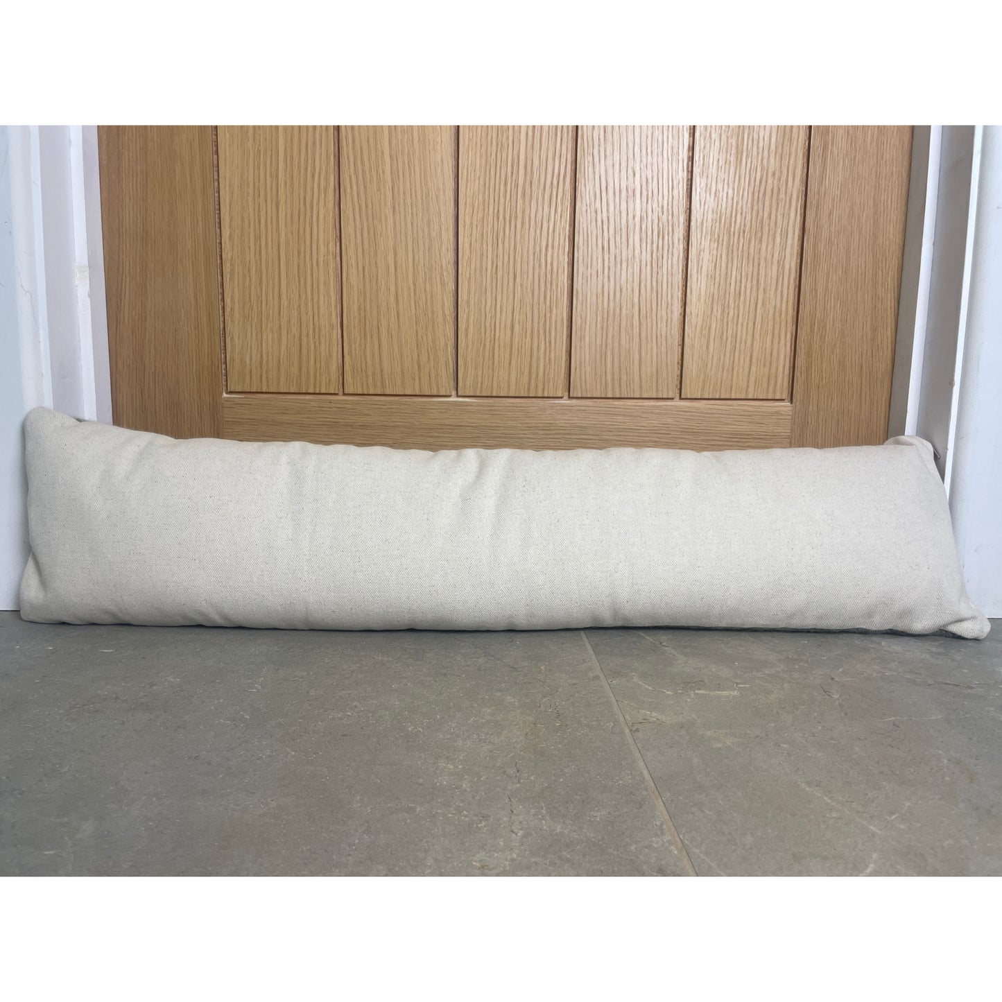 Pure Wool Draught Excluder (Grey Inverse Geometric)