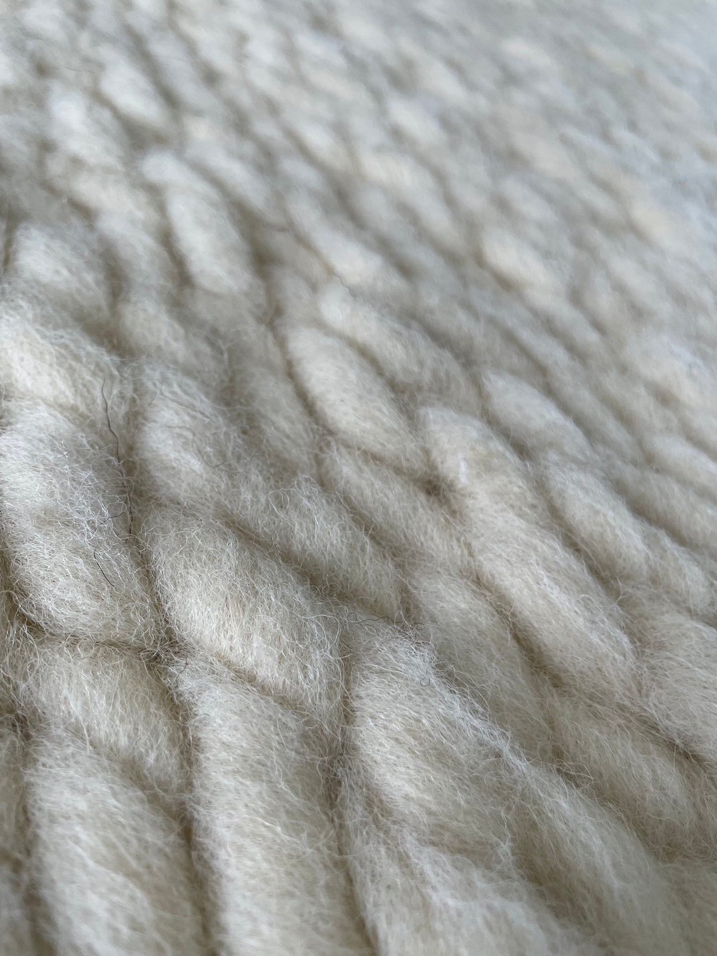 Pure White Peg Loom Wool Rug (Tulip) | Hand Woven in the UK