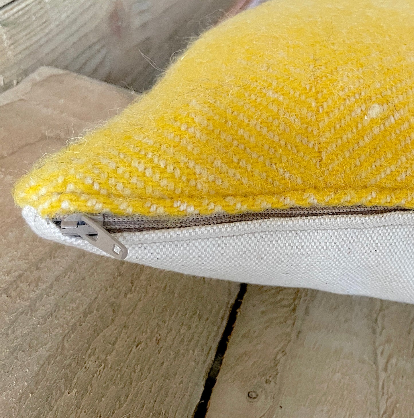 Pure Wool Bolster | Yellow, Blue, Grey