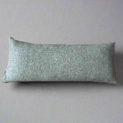 Pure Wool Bolster | Moss Green Herringbone
