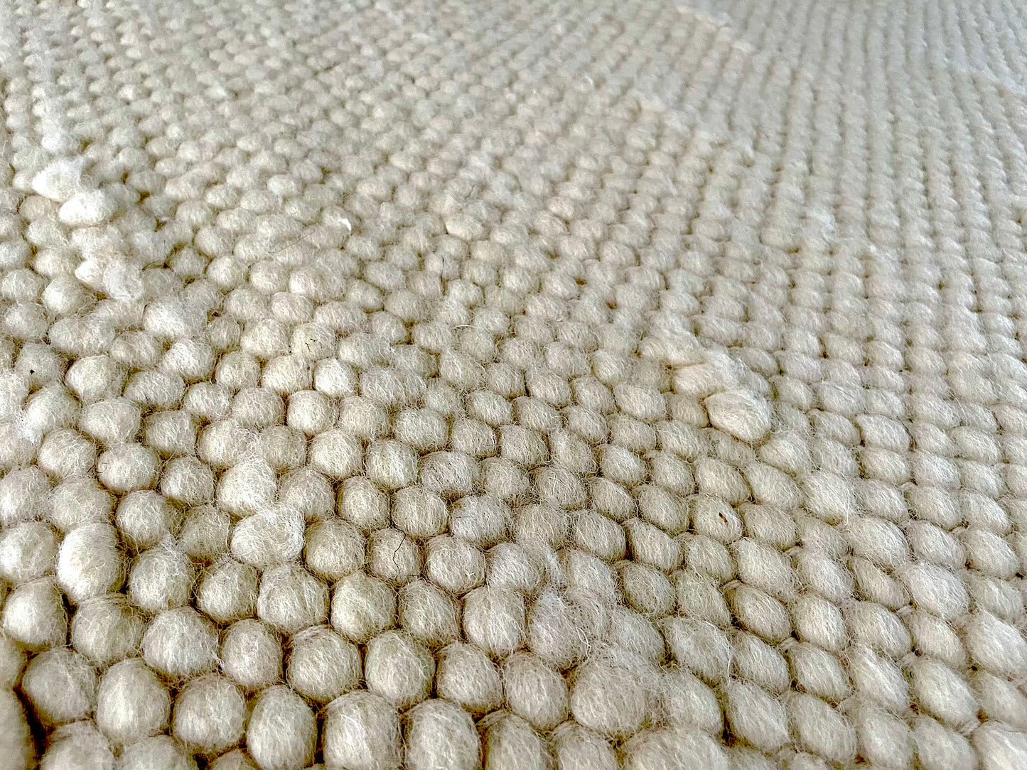 White Pure Wool Rug (Barbara) | Hand Woven in the UK