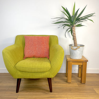 Pure Wool Cushion | Cardinal Red Herringbone