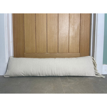 Pure Wool Draught Excluder (Moss Green w/Tassels)