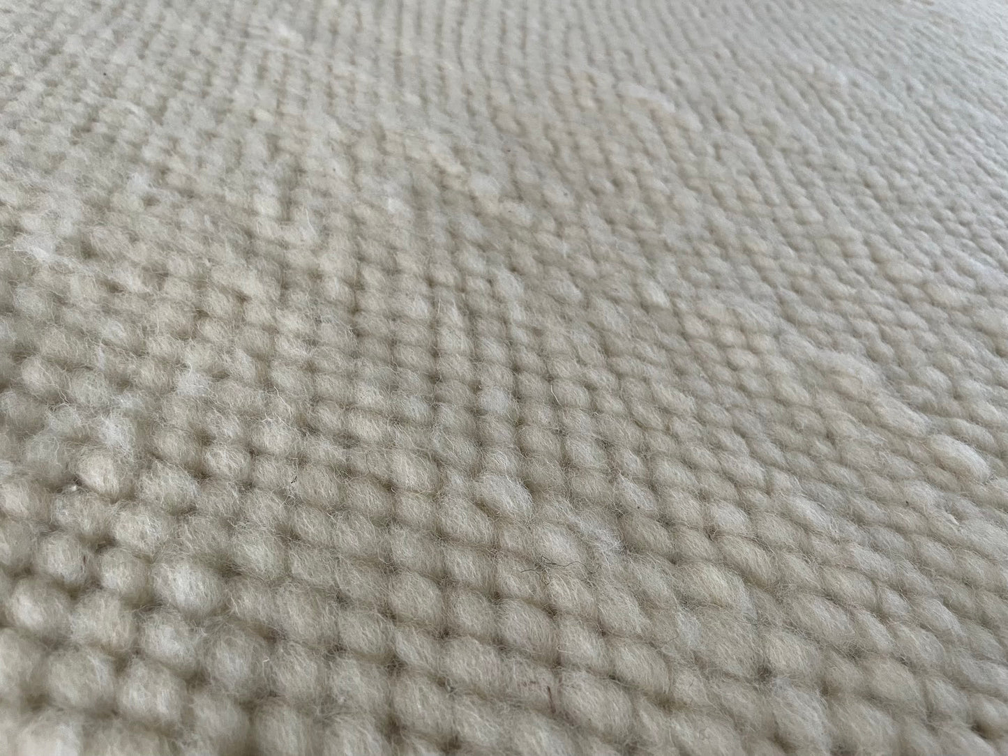 White Pure Wool Rug (Harriet) | Hand Woven in the UK