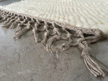 White Pure Wool Rug (Harriet) | Hand Woven in the UK