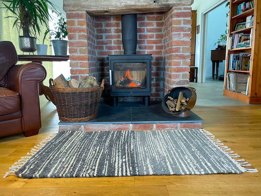 Pure Wool Rug (Poppy) | Hand Woven in the UK